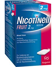 Nicotinell Kaugummi Fruit 2mg 96 Stück