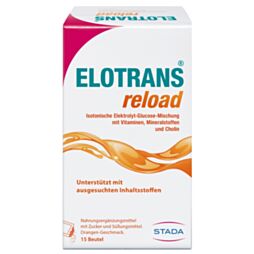 Elotrans reload Elekrolyt-Lösung Orange Beutel 15 Stück