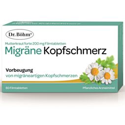 Dr. Böhm Mutterkraut forte 200mg "Migräne Kopfschmerz" Filmtabletten 60 Stück