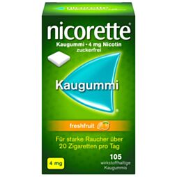 Nicorette Kaugummi Freshfruit 4mg 105 Stück